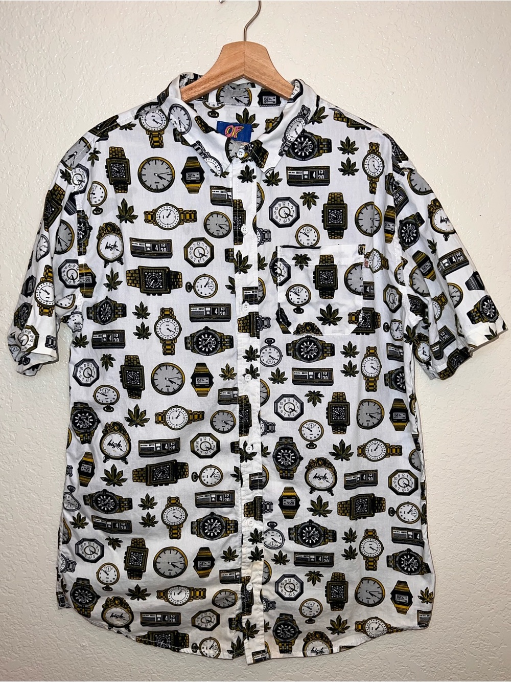 Odd Future 4:20 Clock Button Up Shirt Size XL